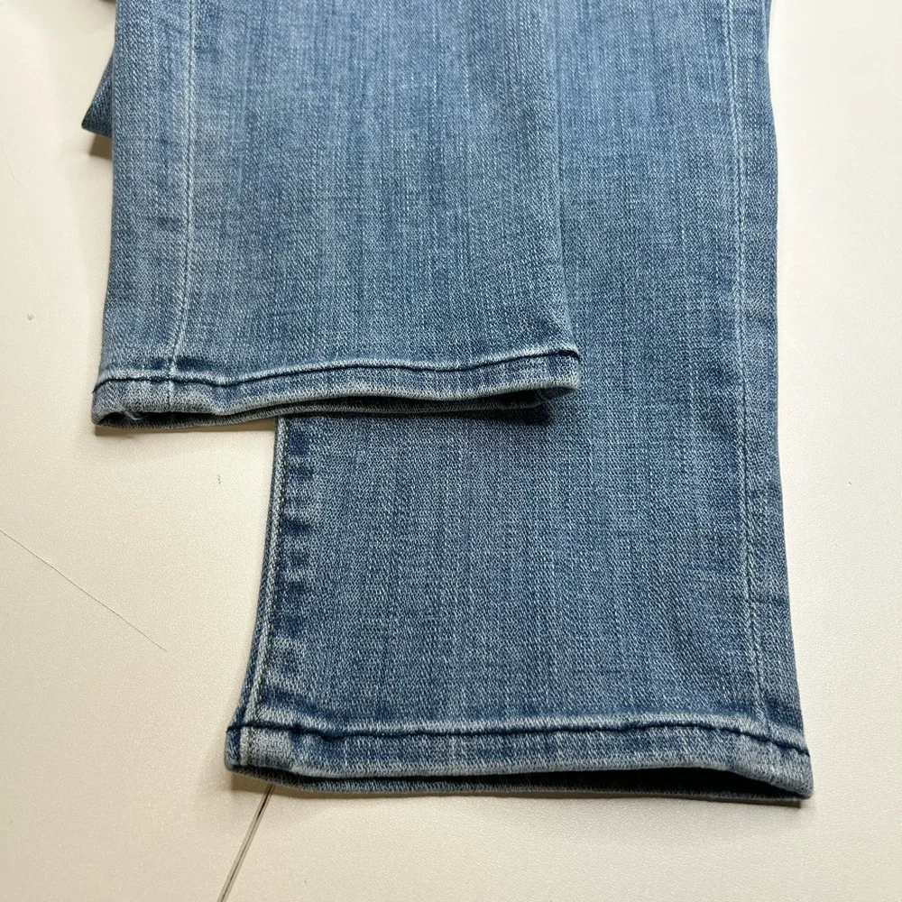 Seven 7 For All Mankind Straight Leg Jeans Size 28‎ Button Fly Light Wash 30x27